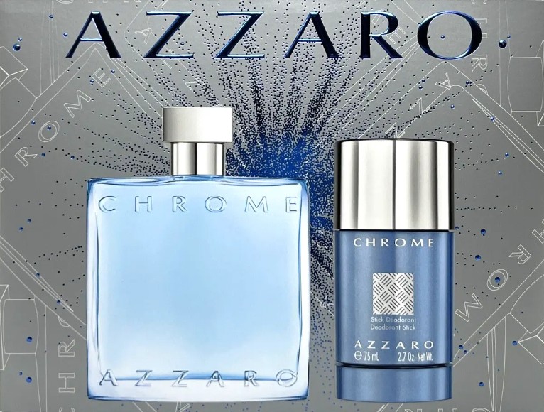 Azzaro Chrome - toaletní voda s rozprašovačem 100 ml + tuhý deodorant 75 ml