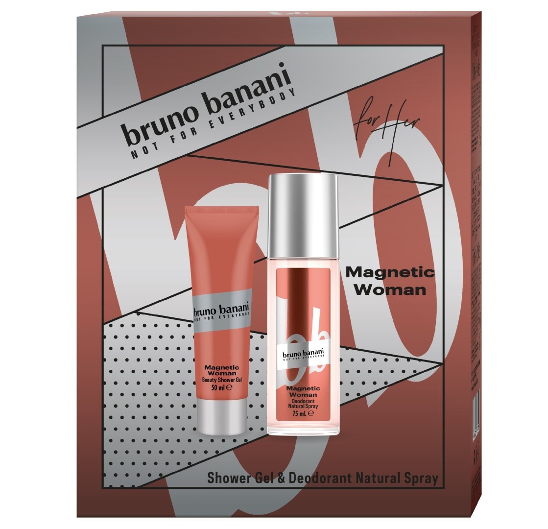 Levně Bruno Banani Magnetic Woman - deodorant s rozprašovačem 75 ml + sprchový gel 50 ml