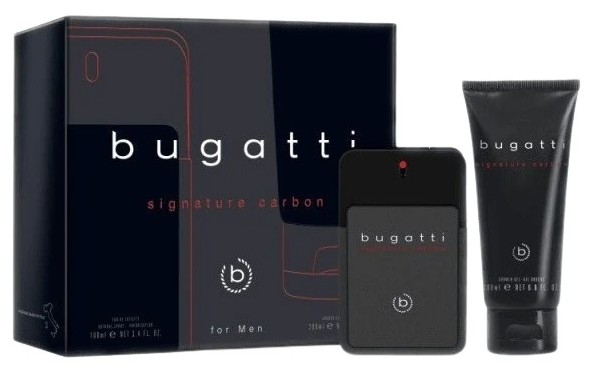 Bugatti Signature Carbon - EDT 100 ml + sprchový gél 200 ml