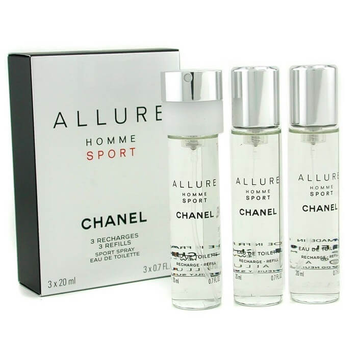 Chanel Allure Homme Sport – EDT náplň (3 x 20 ml) 60 ml + 2 mesiace na vrátenie tovaru