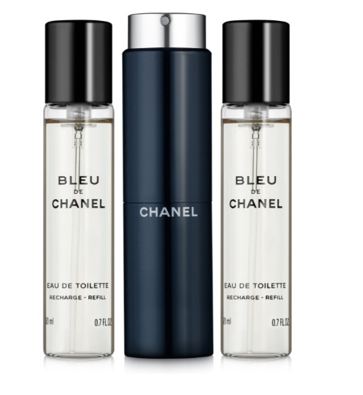 Chanel Bleu De Chanel - EDT (3 x 20 ml) + plnitelný flakon 60 ml
