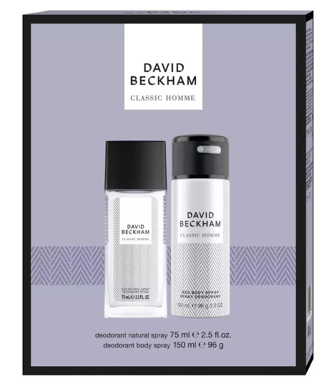 David Beckham Classic Homme - deodorant s rozprašovačem 75 ml + deodorant ve spreji 150 ml