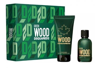 Levně Dsquared² Green Wood - EDT 100 ml + sprchový gel 150 ml
