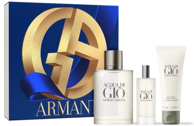 Giorgio Armani Acqua Di Gio Pour Homme - EDT 100 ml + tusfürdő 75 ml + EDT 15 ml