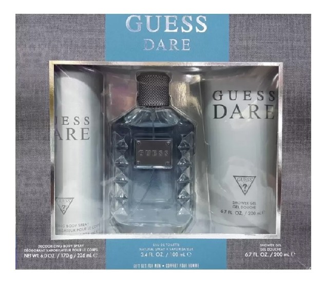 Guess Dare For Men - EDT 100 ml + sprchový gel 200 ml + deodorant ve spreji 226 ml