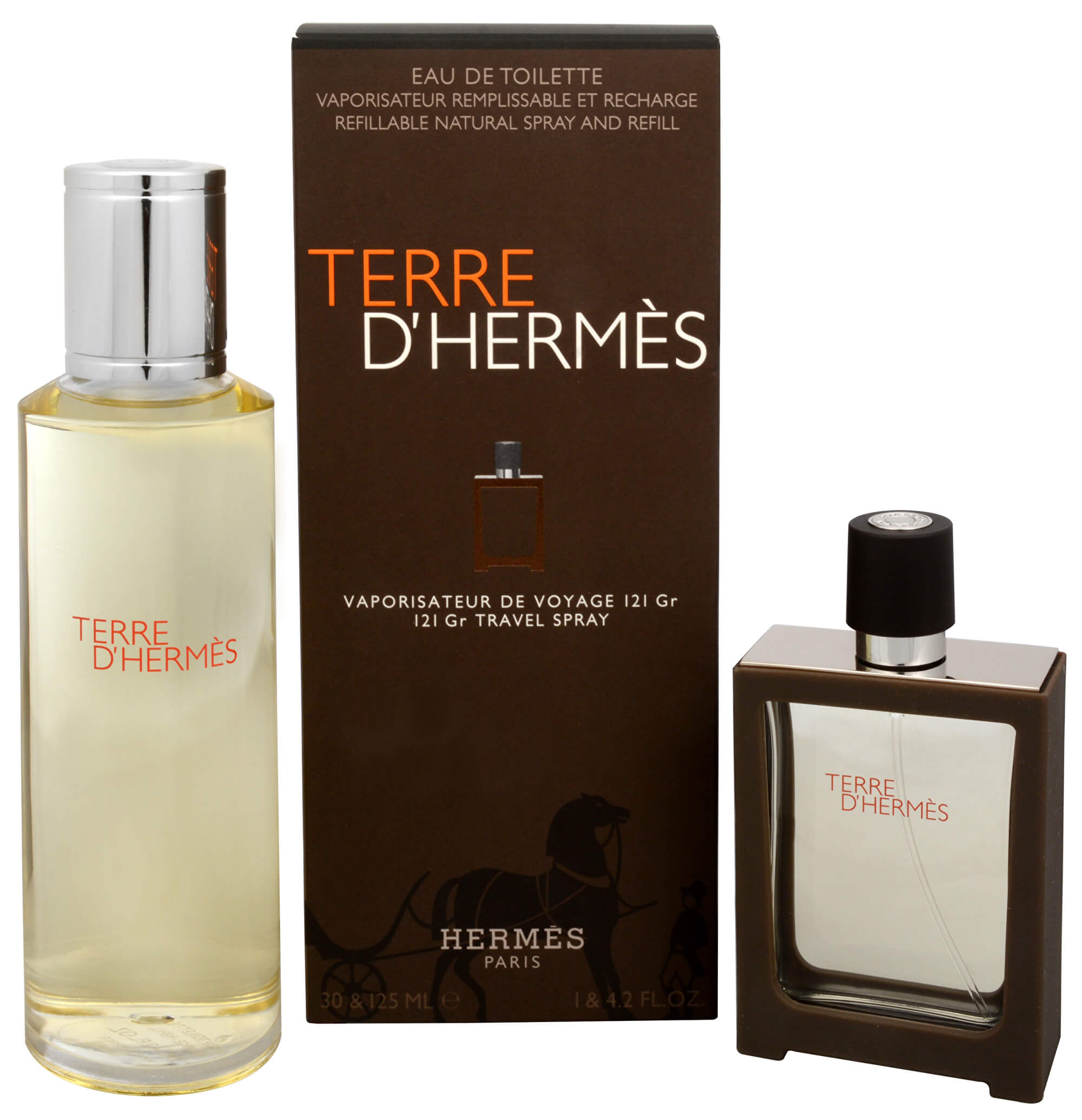 Levně Hermes Terre D´ Hermes - EDT 30 ml (plnitelná) + EDT 125 ml (náplň)