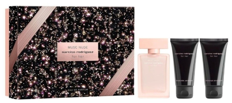 Narciso Rodriguez For Her Musc Nude - EDP 50 ml + tělové mléko 50 ml + sprchový gel 50 ml