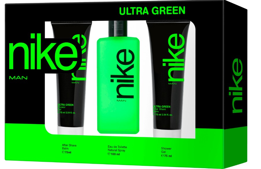 Levně Nike Ultra Green Man - EDT 100 ml + sprchový gel 75 ml + balzám po holení 75 ml