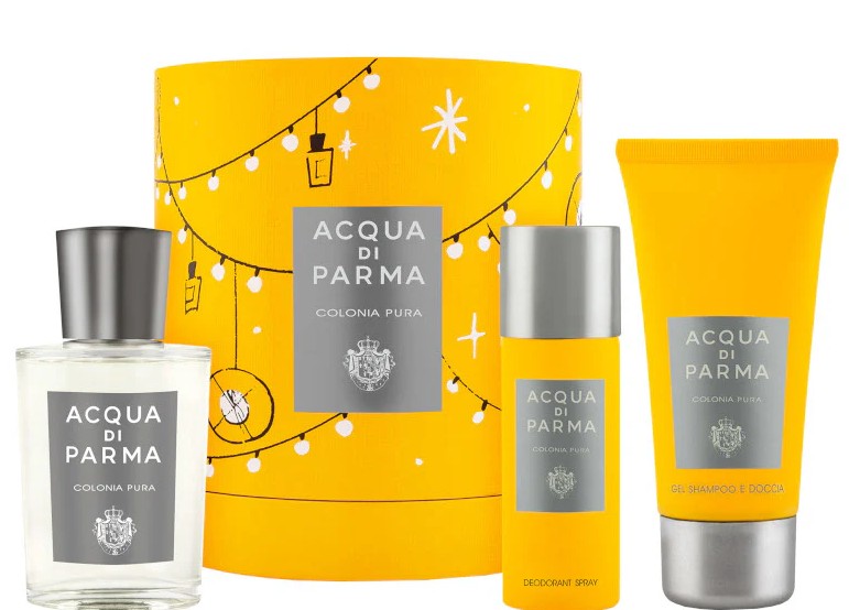 Acqua Di Parma Colonia Pura - EDC 100 ml + sprchový gel 75 ml + deodorant ve spreji 50 ml