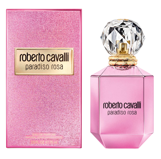 Parfém Paradiso Rosa od značky Roberto Cavalli v krabičce