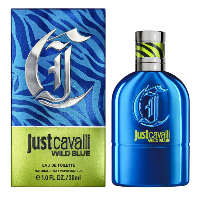 Pánská toaletní voda Roberto Cavalli Wild Blue v klasickém designu