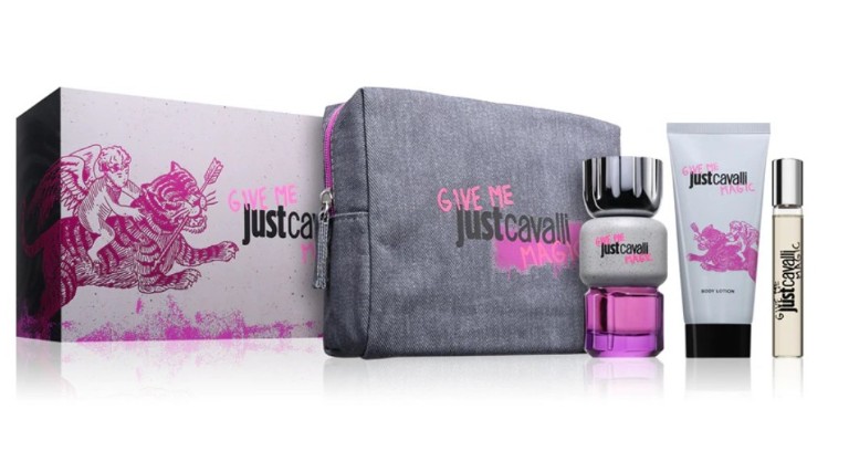 Roberto Cavalli Give Me Magic For Her - EDP 90 ml + tělové mléko 100 ml + EDP 15 ml + kosmetická taška