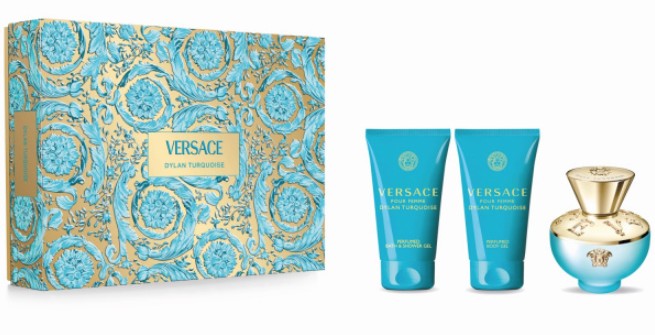 Versace Dylan Turquoise - EDT 50 ml + parfumovaný telový gél 50 ml + sprchový gél 50 ml