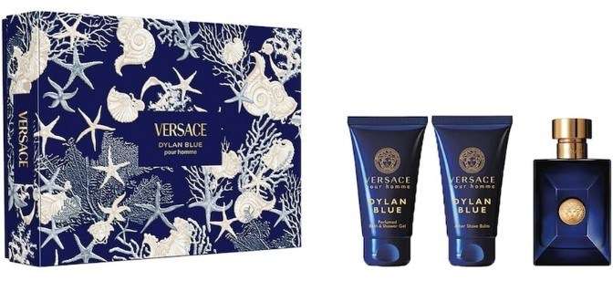 Versace Versace Pour Homme Dylan Blue - EDT 50 ml + balzám po holení 50 ml + sprchový gel 50 ml