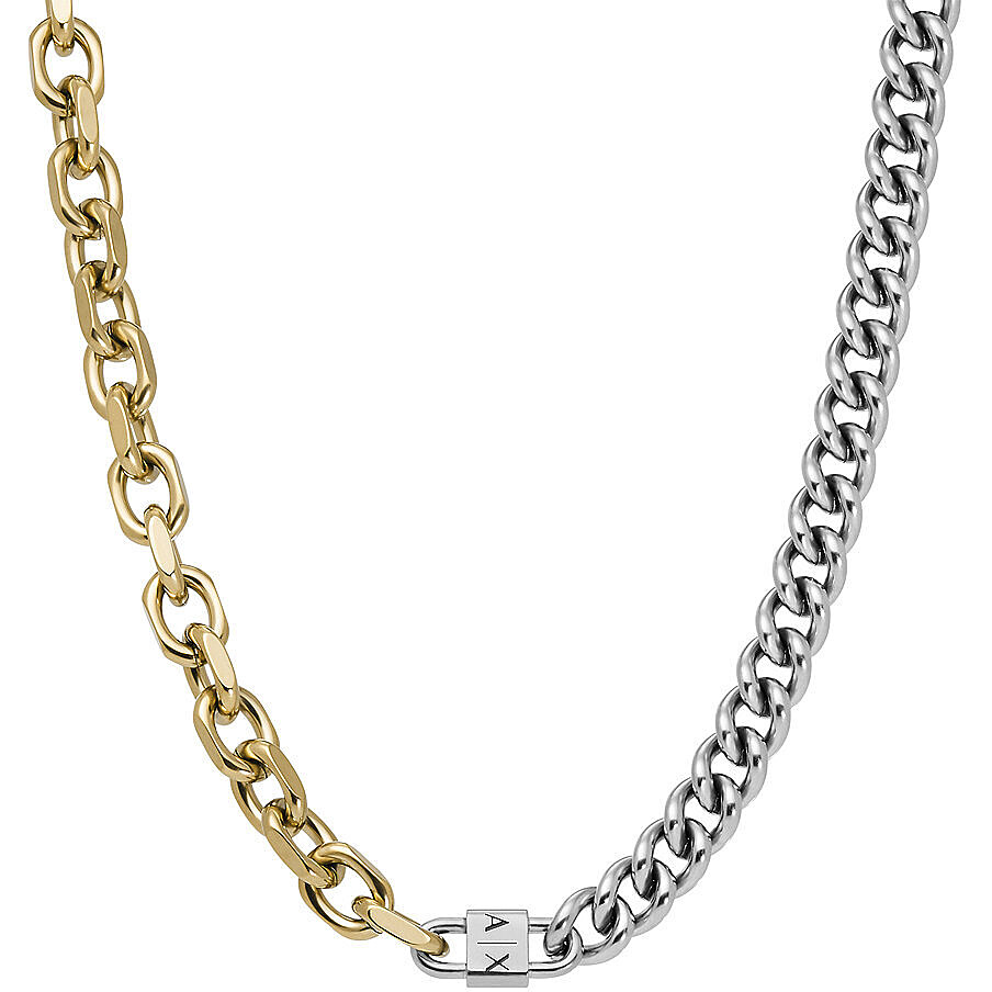 Armani Exchange Módne pánsky bicolor náhrdelník AXG0113710