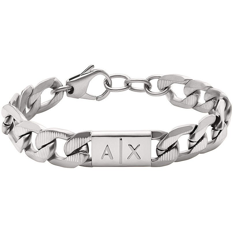 Armani Exchange -  Nadčasový pánský ocelový náramek AXG0077040