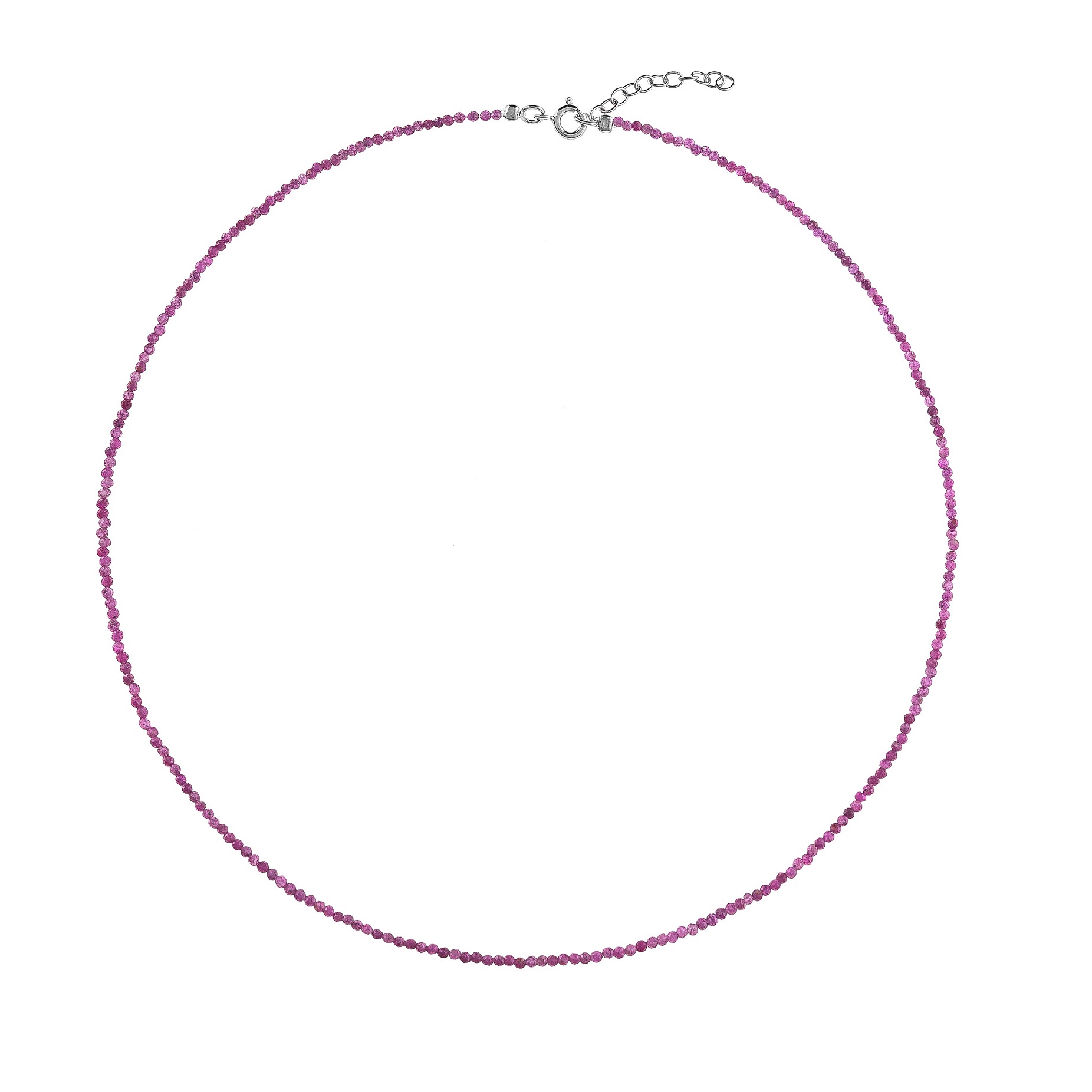 Levně AGAIN Jewelry Korálkový náhrdelník z rubínu AJKNA004