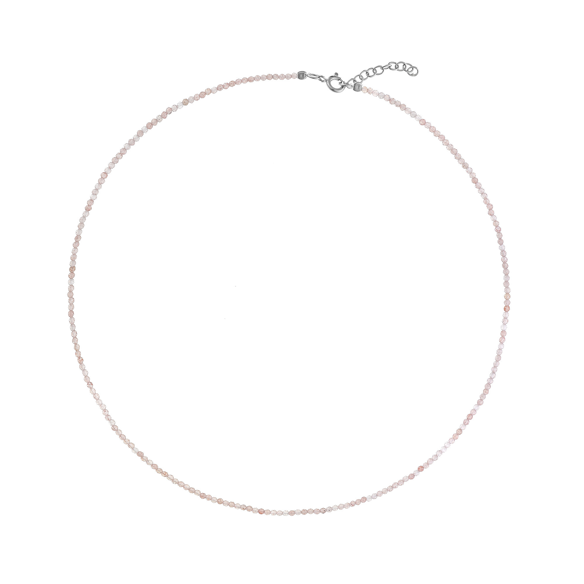 AGAIN Jewelry Korálkový náhrdelník z růžového křišťálu AJKNA002