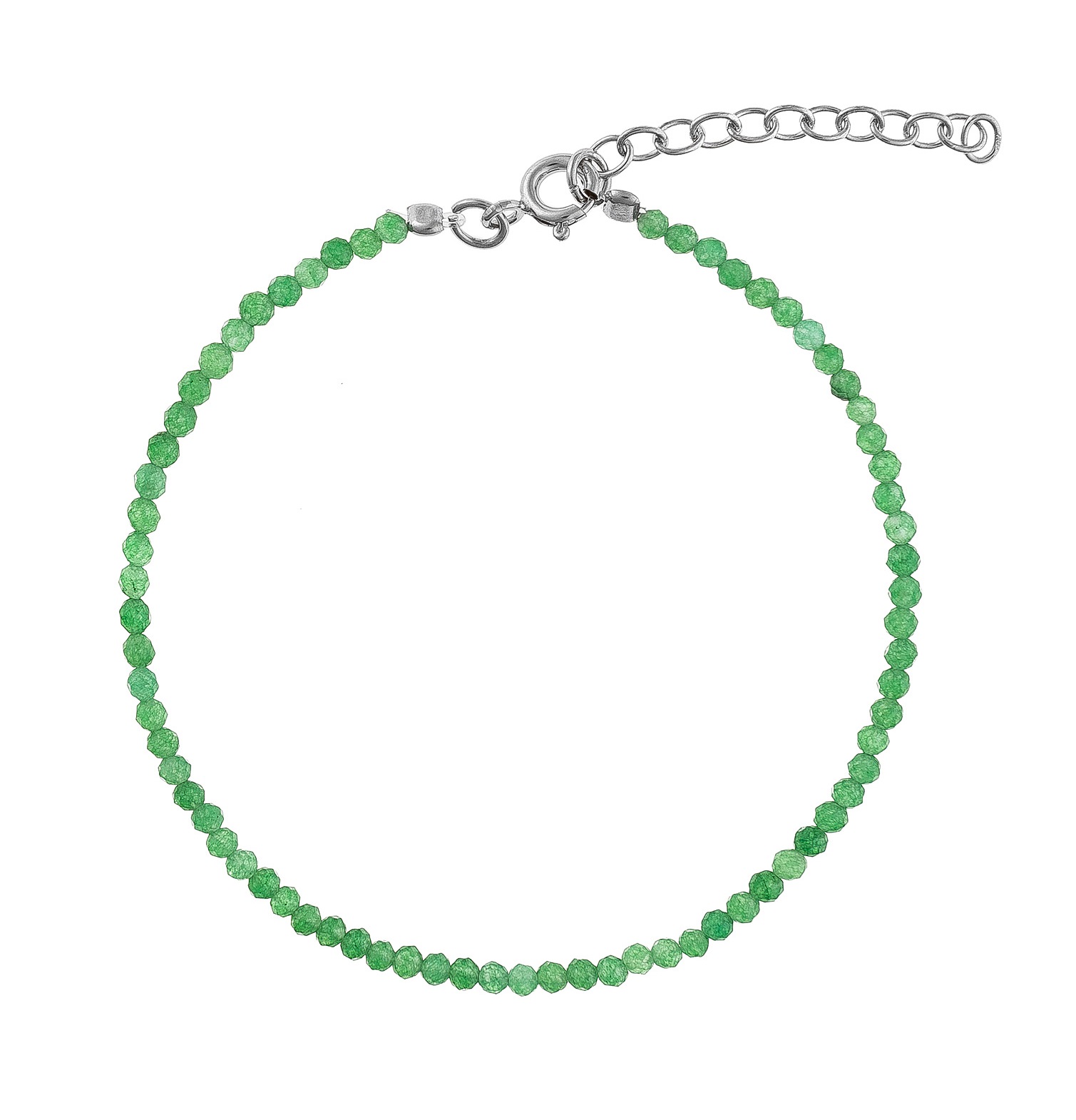 AGAIN Jewelry Korálkový náramok zo smaragdu AJKNR003