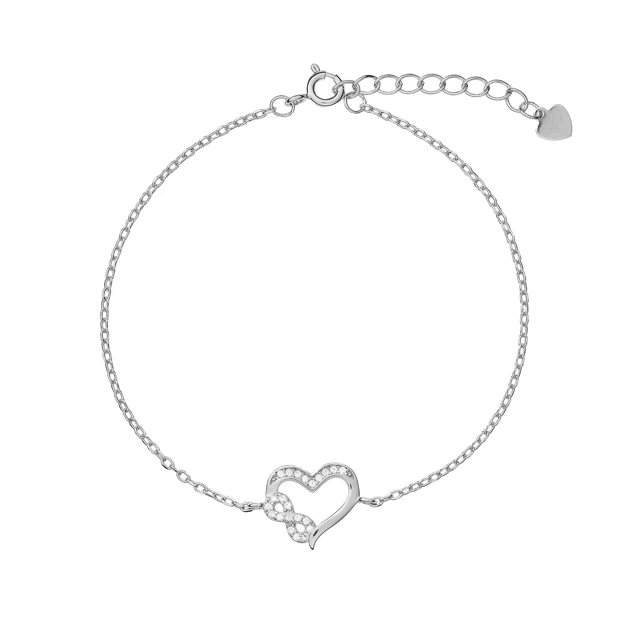 AGAIN Jewelry Něžný stříbrný náramek Infinity Love AJNR0017