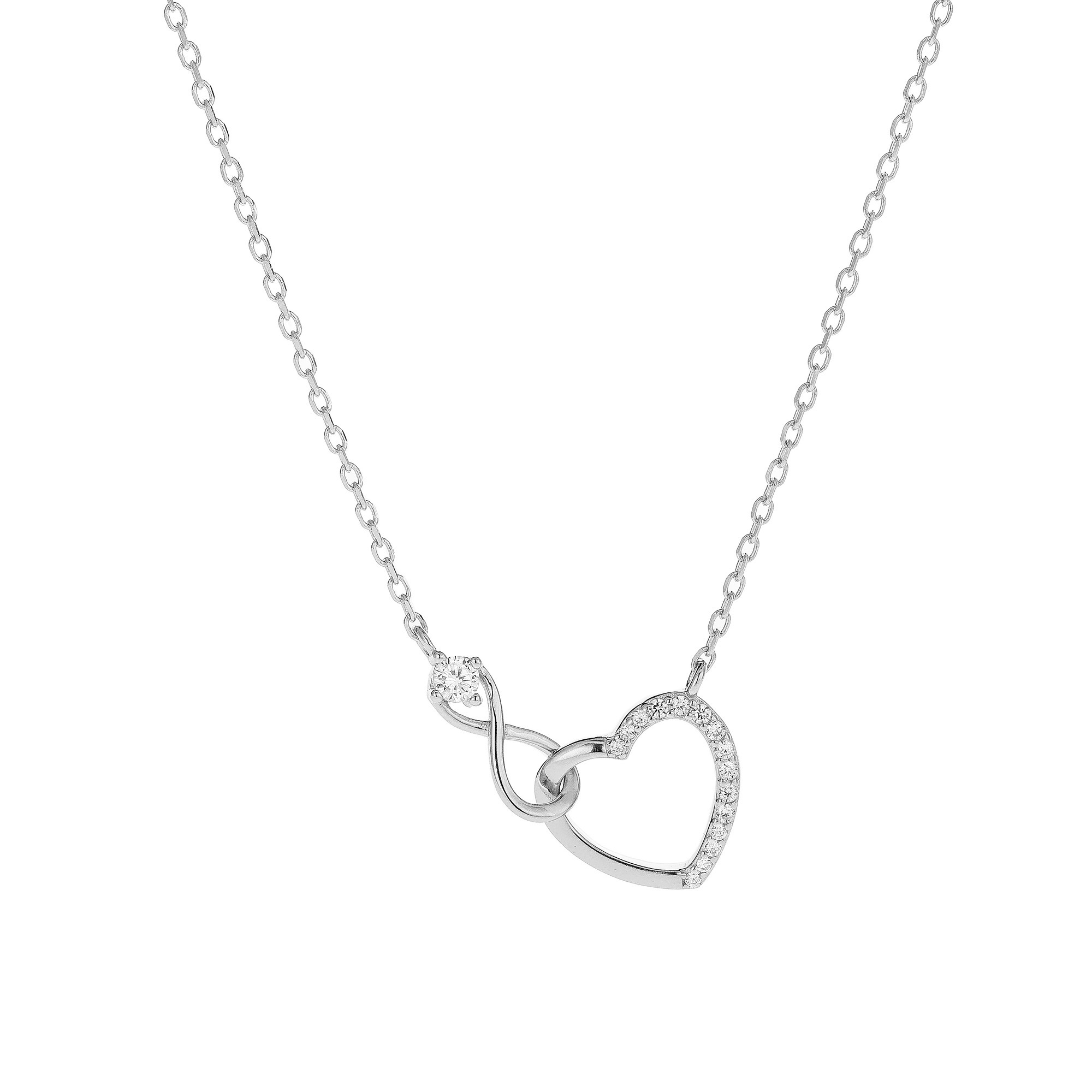 AGAIN Jewelry Romantický strieborný náhrdelník Infinity Love AJNA0011