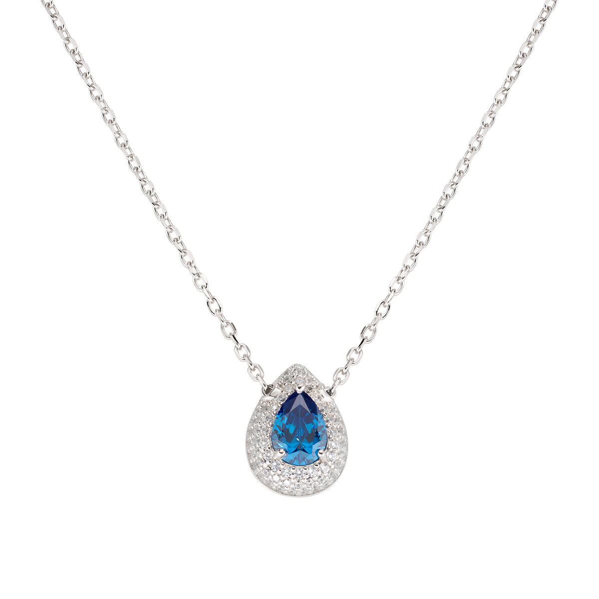 Amen -  Okouzlující stříbrný náhrdelník se zirkony Diamonds CLGOBBLBZ (řetízek, přívěsek)