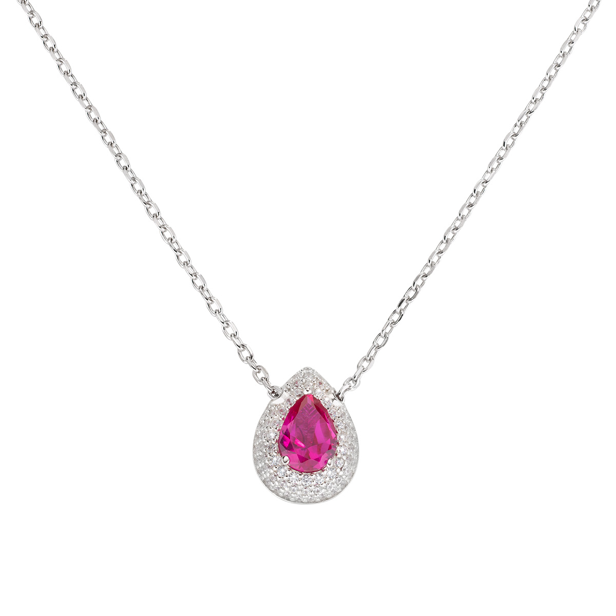 Amen Očarujúce strieborný náhrdelník so zirkónmi Diamonds CLGOBRBZ (retiazka, prívesok)