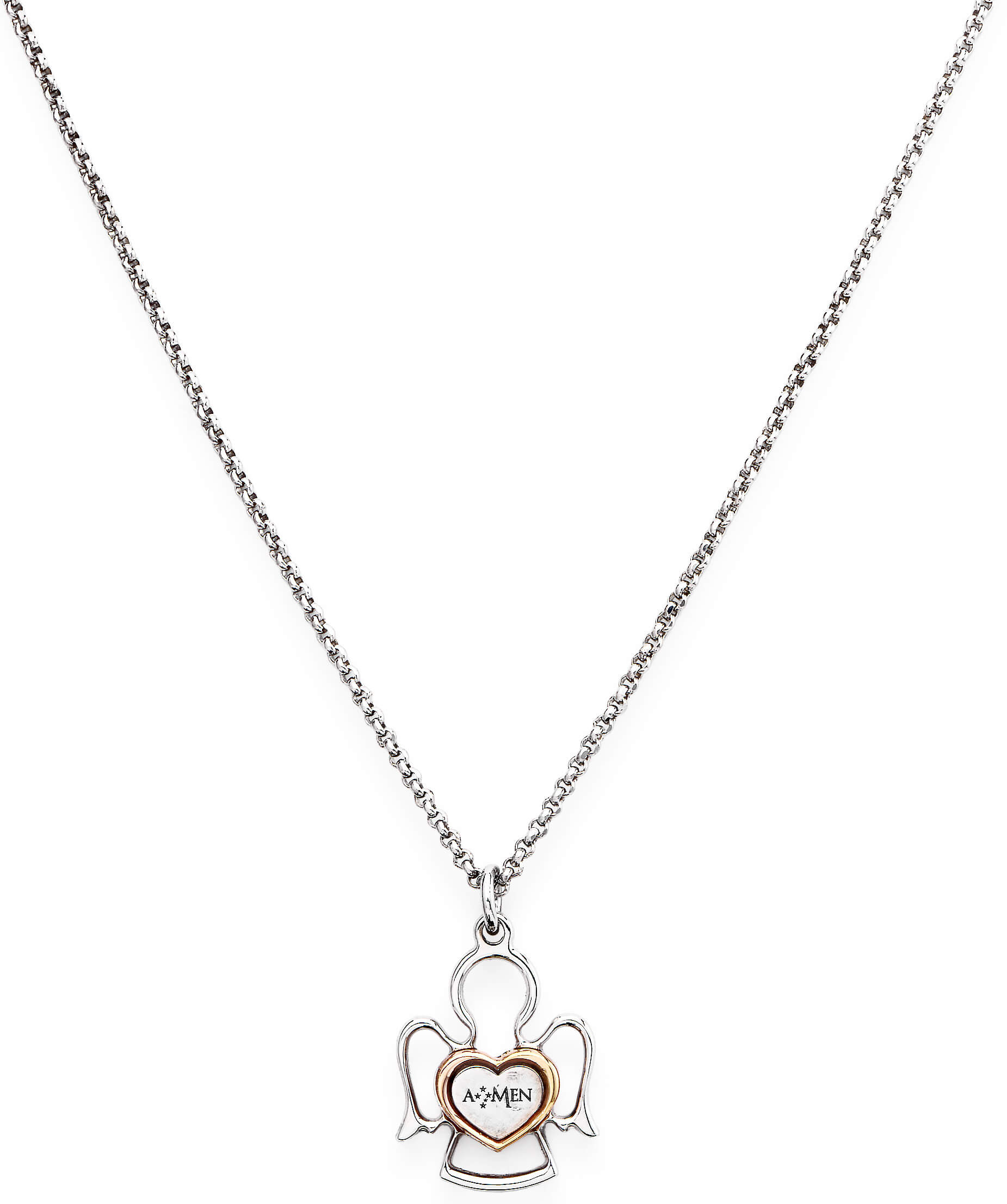 Amen Originální stříbrný náhrdelník Angels CLAN3 (řetzek, přívěsek)