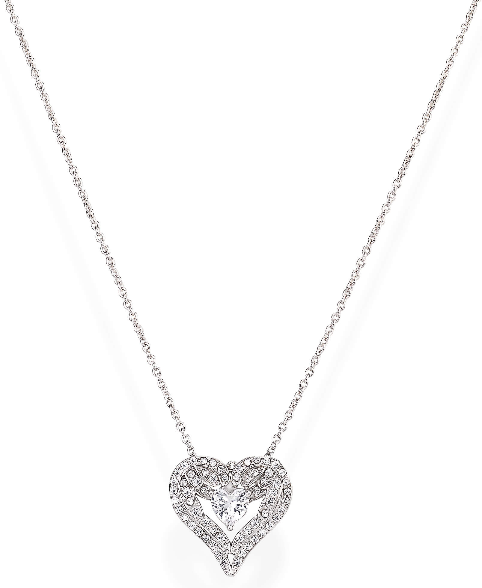 Amen Originální stříbrný náhrdelník se zirkony Angels CLWH1