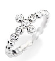 Amen Originální stříbrný prsten se zirkony Rosary ABOBB 56 mm