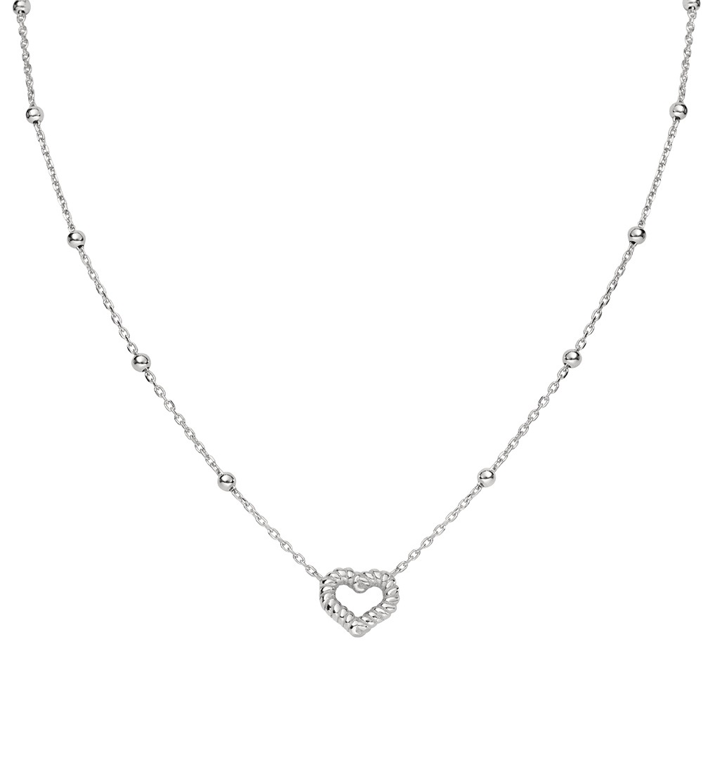 Amen Romantický stříbrný náhrdelník se srdíčkem Cuddles CLGOCUB3