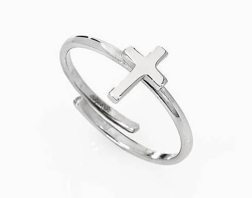 Amen Stříbrný prsten s křížkem Croce AFCB