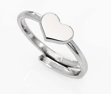 Amen Stříbrný prsten se srdcem AFHB