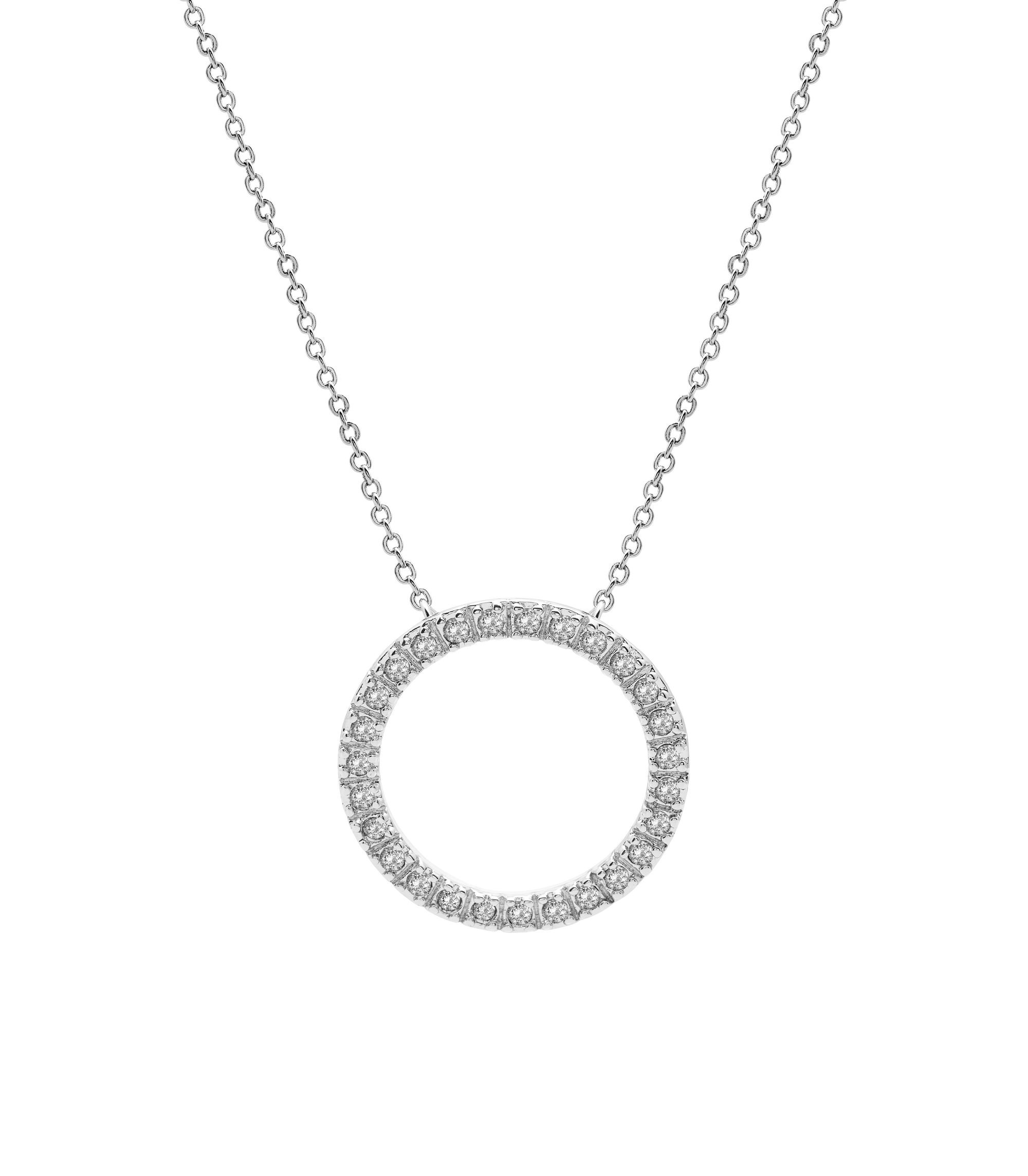 AURA Elegantní náhrdelník Kruh s Preciosa krystaly PCNS165