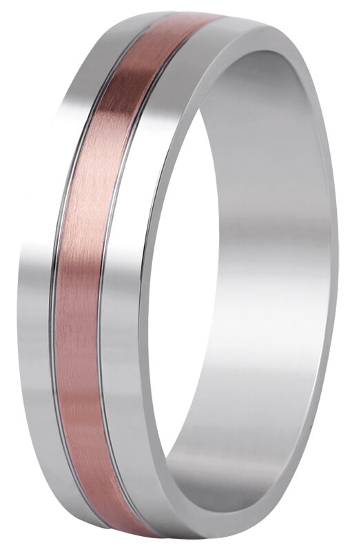 Beneto Bicolor prsteň z ocele SPP10 51 mm