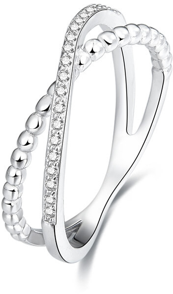 Beneto Dvojitý prsten ze stříbra AGG145 56 mm