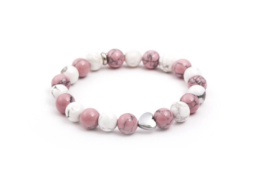 Beneto Bracciale di perline in howlite MINK91/17