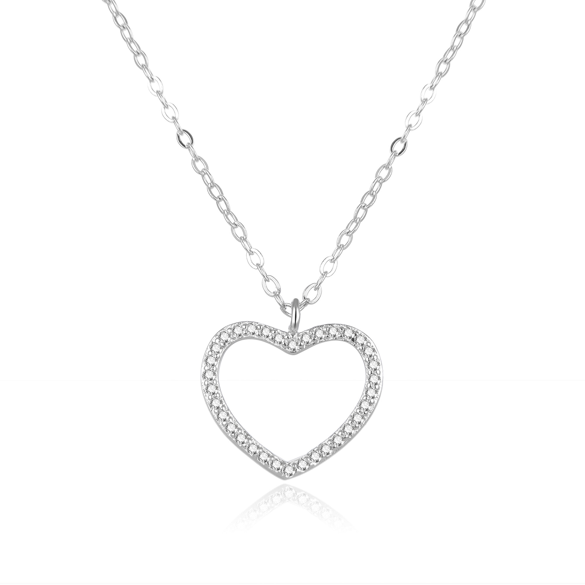 Beneto Splendida collana in argento con cuore AGS886/47