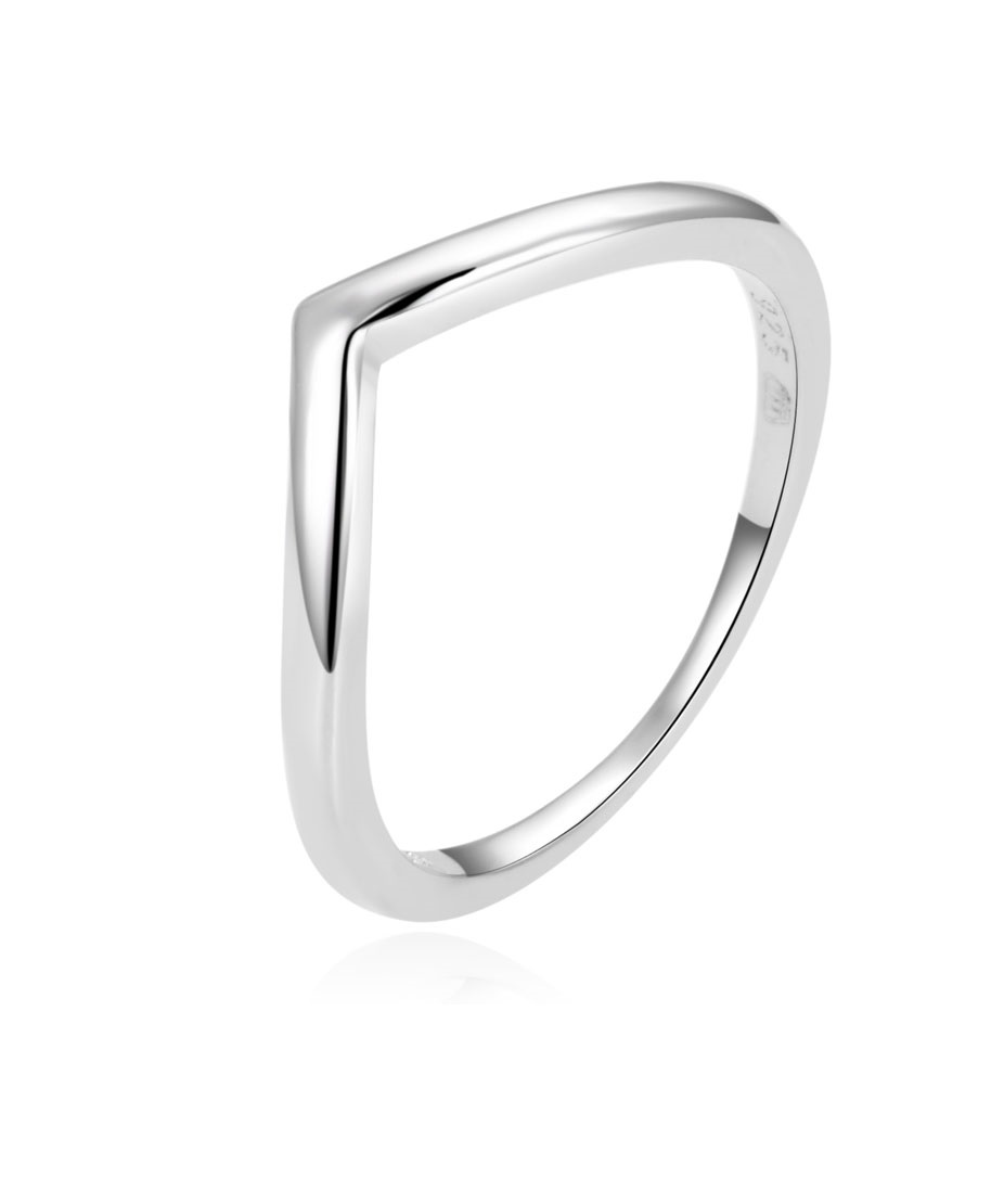 Beneto Minimalistický stříbrný prsten AGG445L 50 mm