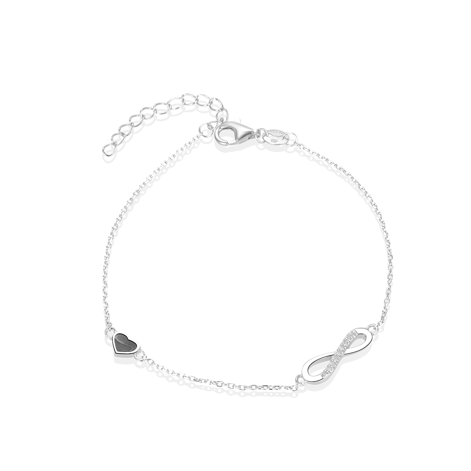 Beneto Bracciale in argento moderno amore infinito AGB629/21