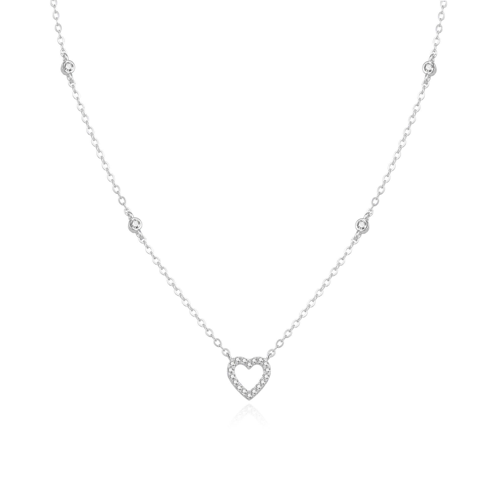 Beneto Delicata collana in argento con cuore AGS1040/47