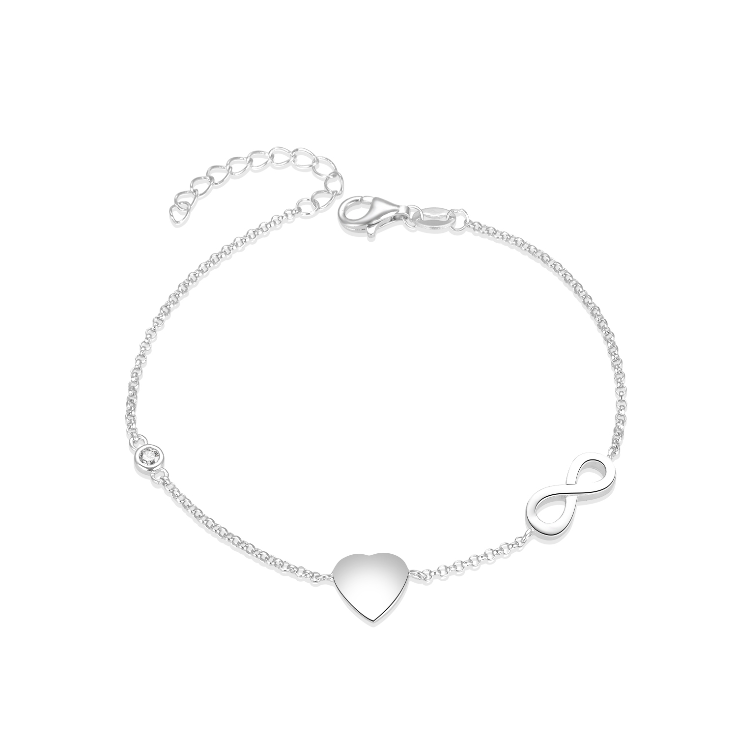 Beneto Bracciale fine in argento con simboli AGB635/21