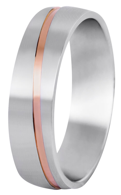 Beneto Pánsky bicolor prsteň z ocele SPP07 64 mm