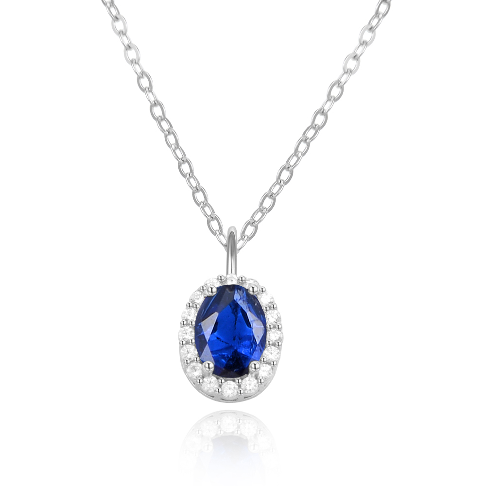 Beneto Pôvabný strieborný náhrdelník so zirkónmi á la Kate Middleton AGS852/47 (retiazka, prívesok)