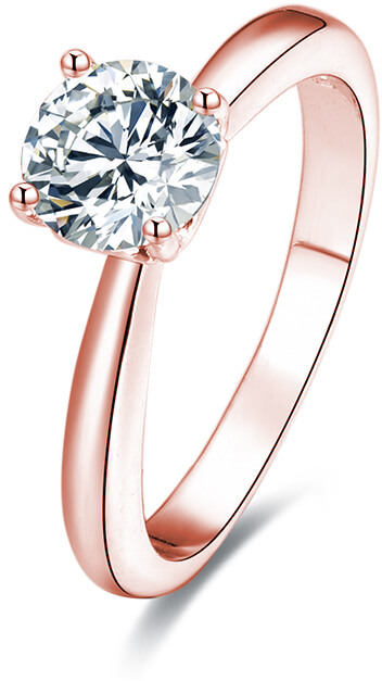 Beneto Růžově pozlacený stříbrný prsten s krystaly AGG201 60 mm