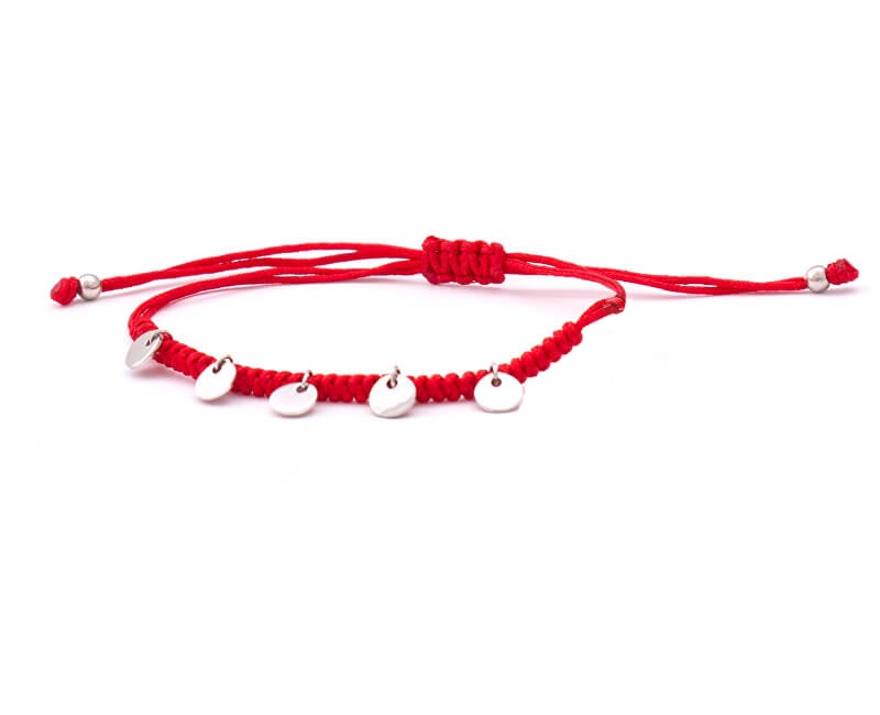 Beneto Exclusive Bracciale cordino rosso kabbalah con ciondoli AGB556