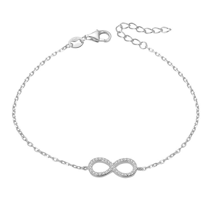 Beneto Bracciale in argento con cristalli AGB483/20