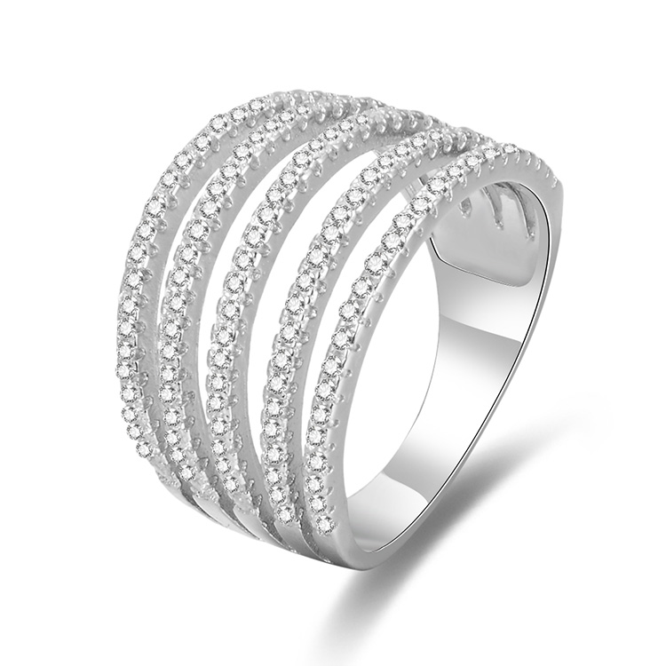Beneto Stříbrný prsten se zirkony AGG346 56 mm
