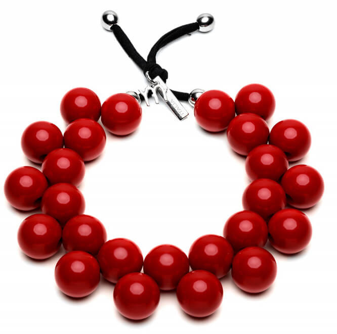 #ballsmania Collana originale C206 19-1557 Rosso Peperone