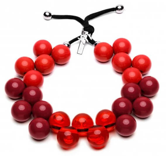 #ballsmania Originální náhrdelník C206SEAS-020 - Rosso - Bordeaux - Rosso trasparete - Rosso